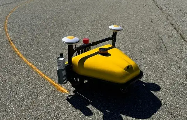 CivDot Mini for road marking & striping - Autonomous road layout robot by CivRobotics