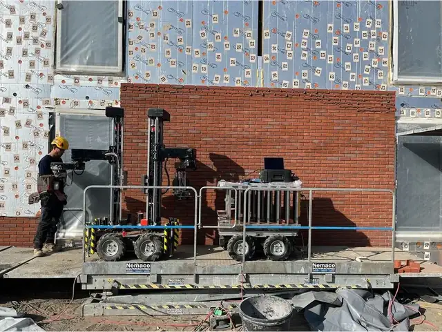 Monumental for building envelope - Autonomous bricklaying system by Monumental