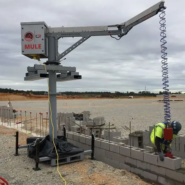 Mule for building envelope - Material lifting assist system by Construction robotics