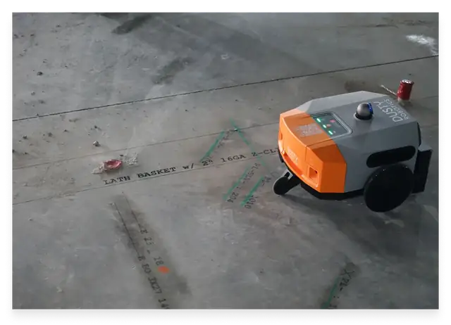 Field printer for interior layout - Autonomous layout robot by Dusty Robotics