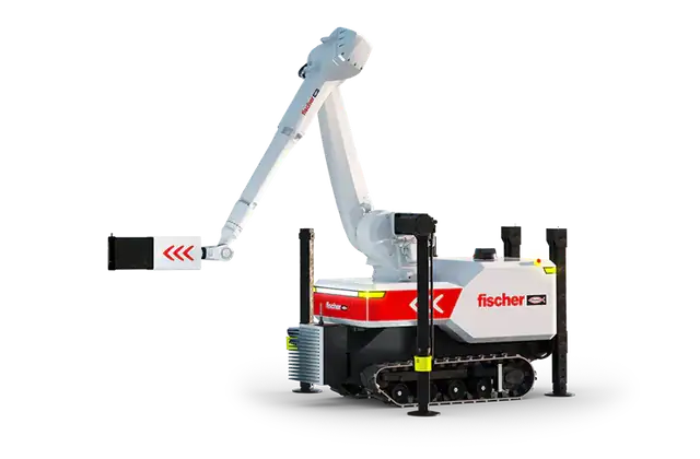 Baubot for structural frame erection - Drilling and fastening robot by Fischer