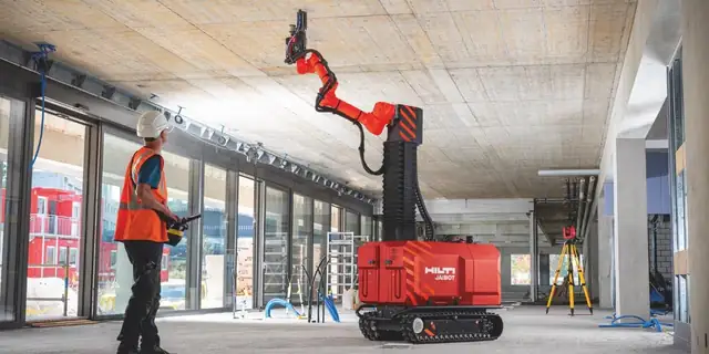 Jaibot for structural frame erection - Drilling robot by Hilti