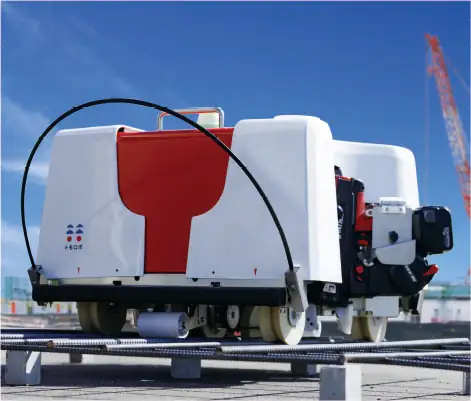 Tomorobo for foundation - Autonomous mobile rebar tying robot by Ken Robotech