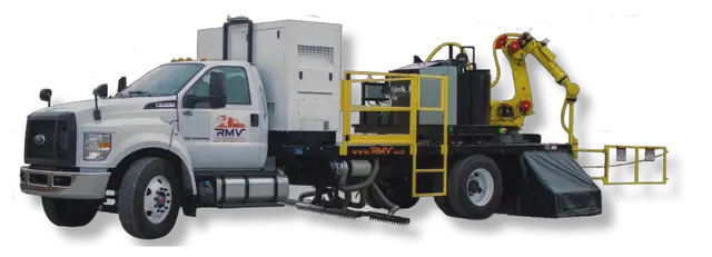 Robotic crack sealer for crack sealing & road maintenance - Robotic pavement crack sealer by RMV